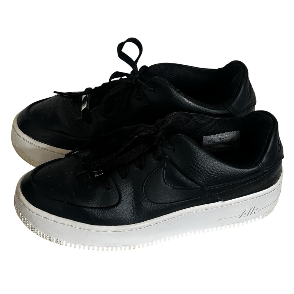 Women’s Nike Air Force 1 Sage Low Athletic Sneakers Shoes Black White US Size 8